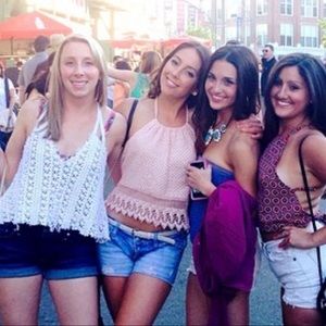 Adorable halter with lace detail